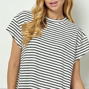 See And Be Seen Striped Short Sleeve Shirt Size 1X